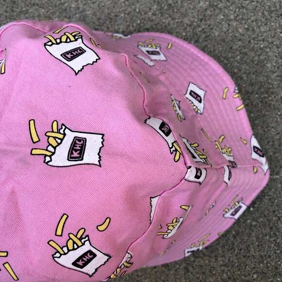 Anarcho Mountainous H.D.S Reversible Bucket Hat Women\'s Pink Fries Cap Japan